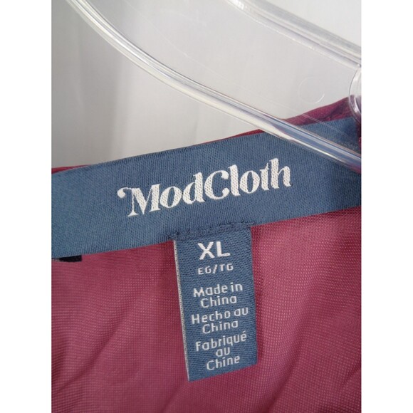 ModCloth Velvet Flutter Sleeve Top Blouse Size XL - Picture 7 of 8